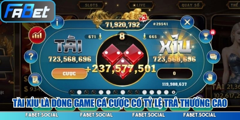 Casino FABET: Trải Nghiệm Chân Thực Sòng Bài Hiện Đại Tài xỉu là dòng game cá cược có tỷ lệ trả thưởng cao